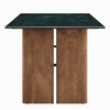 Amistad 86 Inch Marble Dining Table in Walnut Green Marble