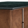 Amistad 86 Inch Marble Dining Table in Walnut Green Marble