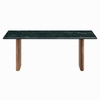Amistad Marble Coffee Table in Walnut Green Marble