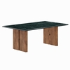Amistad Marble Coffee Table in Walnut Green Marble