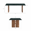 Amistad Marble Coffee Table in Walnut Green Marble