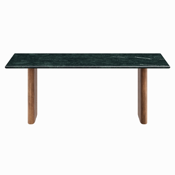 Amistad Marble Coffee Table in Walnut Green Marble