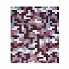 Andela Interlocking Block Mosaic 5x8 Area Rug in Multicolored Red and Light Blue