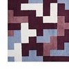 Andela Interlocking Block Mosaic 5x8 Area Rug in Multicolored Red and Light Blue