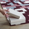Andela Interlocking Block Mosaic 5x8 Area Rug in Multicolored Red and Light Blue