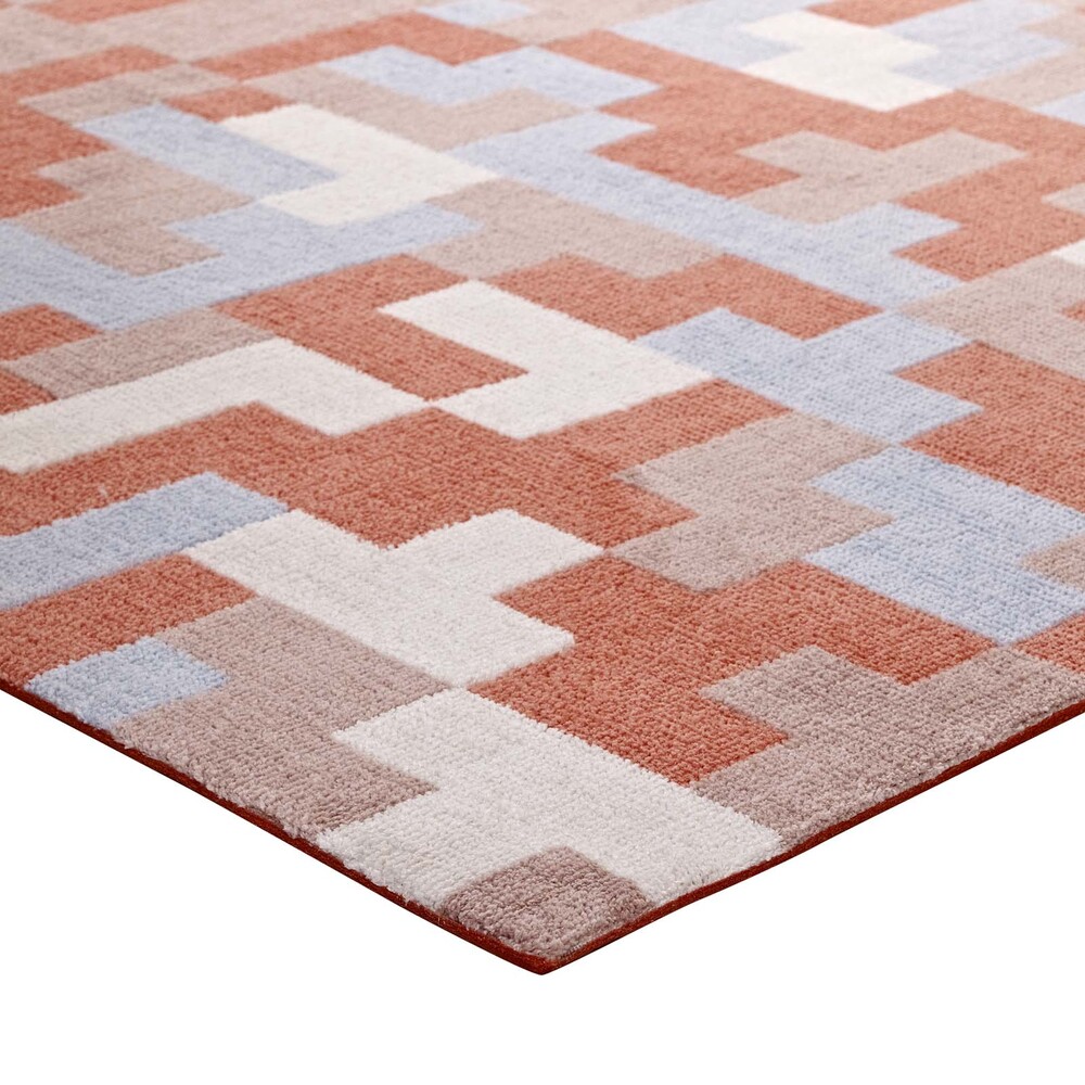 Andela Interlocking Block Mosaic 8x10 Area Rug - Modern In Designs