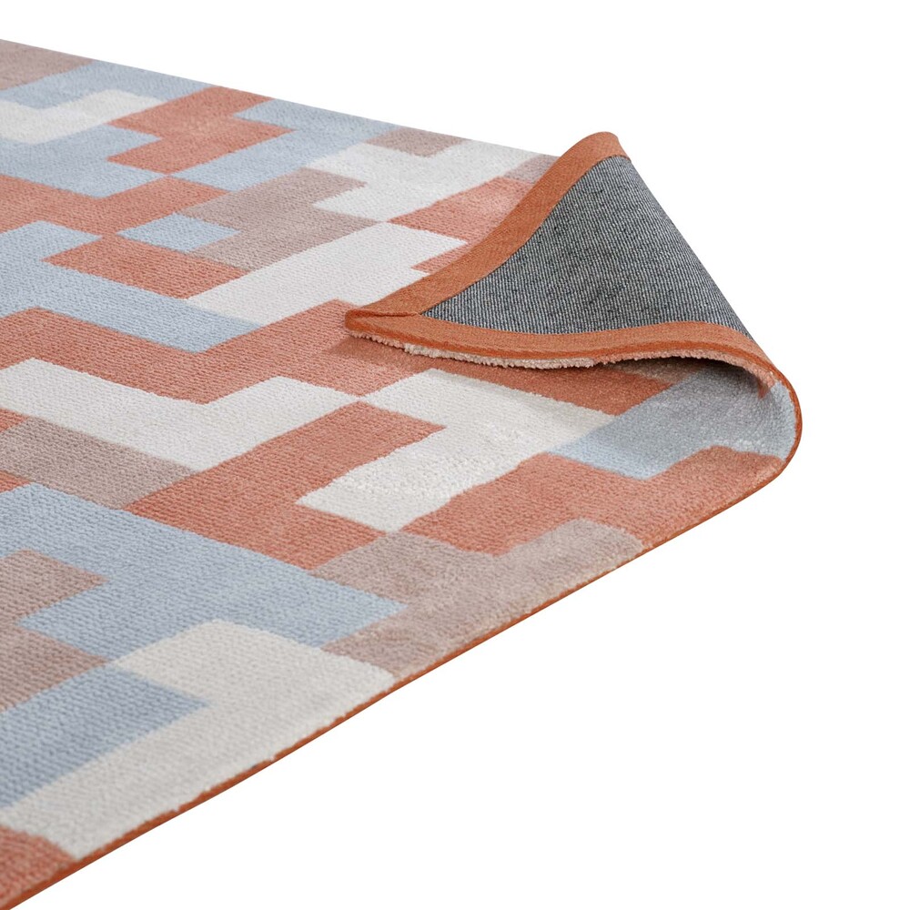 Andela Interlocking Block Mosaic 8x10 Area Rug - Modern In Designs