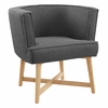 Anders Upholstered Fabric Accent Chair in Gray