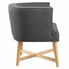 Anders Upholstered Fabric Accent Chair in Gray