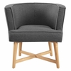 Anders Upholstered Fabric Accent Chair in Gray