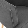 Anders Upholstered Fabric Accent Chair in Gray