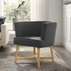 Anders Upholstered Fabric Accent Chair in Gray