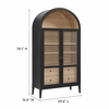 Anwen Solid Wood and Glass Display Cabinet