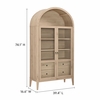 Anwen Solid Wood and Glass Display Cabinet