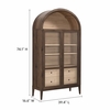 Anwen Solid Wood and Glass Display Cabinet