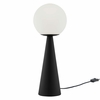 Apex Glass Globe Glass Table Lamp in White Black