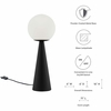 Apex Glass Globe Glass Table Lamp in White Black