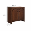 Appia 2-Door Arched Door Storage Cabinet in Walnut