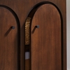 Appia 2-Door Arched Door Storage Cabinet in Walnut