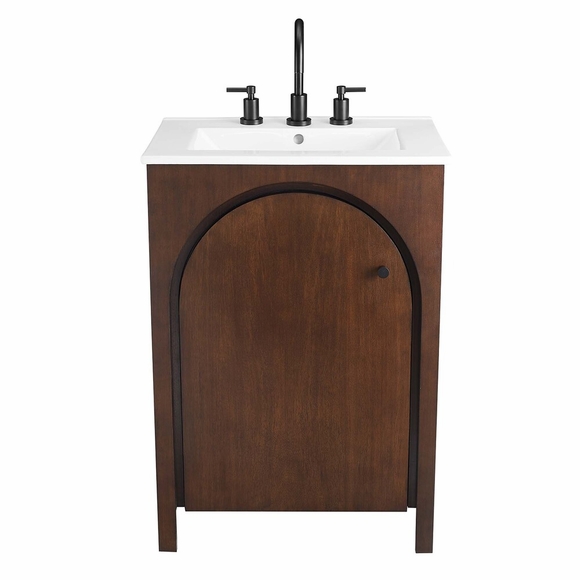 Appia 24" Bathroom Vanity in Walnut White