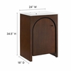 Appia 24" Bathroom Vanity in Walnut White