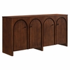 Appia Wood Grain 4-Door Sideboard Storage Cabinet in Walnut