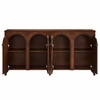 Appia Wood Grain 4-Door Sideboard Storage Cabinet in Walnut