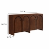 Appia Wood Grain 4-Door Sideboard Storage Cabinet in Walnut
