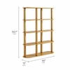 Arcus 4-Tier Oval Wood Bookshelf in Oak