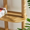 Arcus 4-Tier Oval Wood Bookshelf in Oak