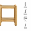 Arcus Rectangular 2-Tier Side Table in Oak