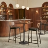 Ardenne Barstool - Set of 2 in Black & Brown