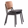 Ardenne Dining Chair - Set of 4 in Black & Brown