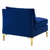 Ardent Performance Velvet Armless Chair in Navy