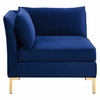 Ardent Performance Velvet Loveseat in Navy