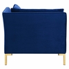 Ardent Performance Velvet Loveseat in Navy