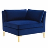 Ardent Performance Velvet Loveseat in Navy
