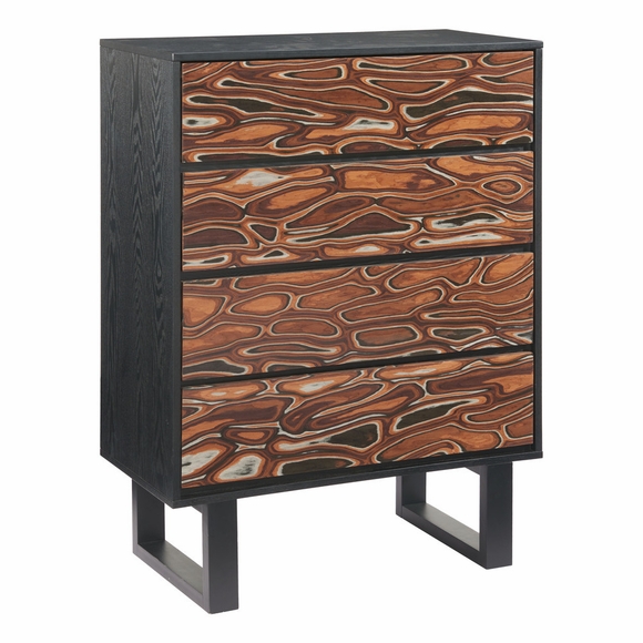 Aremi Chest in Brown & Black