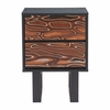 Aremi Nightstand in Brown & Black
