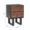 Aremi Nightstand in Brown & Black