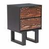 Aremi Nightstand in Brown & Black