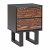 Aremi Nightstand in Brown & Black