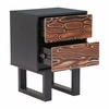 Aremi Nightstand in Brown & Black
