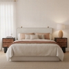 Aremi Nightstand in Brown & Black
