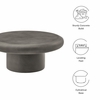 Argos Indoor - Outdoor Patio Concrete Round Coffee Table