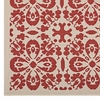 Ariana Vintage Floral Trellis 4x6 Indoor and Outdoor Area Rug in Red and Beige