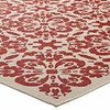 Ariana Vintage Floral Trellis 4x6 Indoor and Outdoor Area Rug in Red and Beige