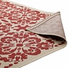 Ariana Vintage Floral Trellis 4x6 Indoor and Outdoor Area Rug in Red and Beige