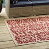 Ariana Vintage Floral Trellis 4x6 Indoor and Outdoor Area Rug in Red and Beige