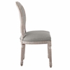 Arise Upholstered Fabric Dining Side Chair Set of 4 in Light Gray